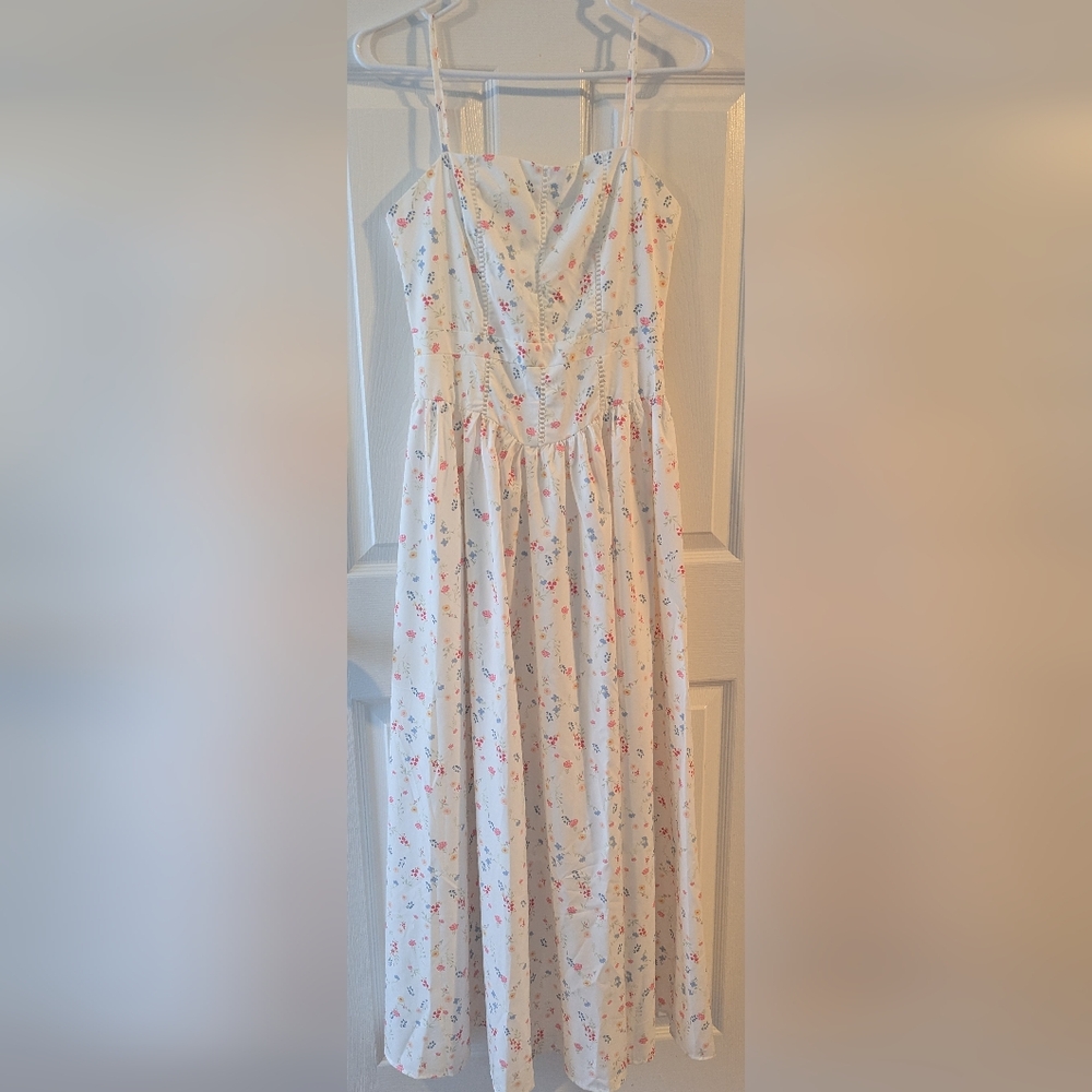Floral Print Milkmaid Dress